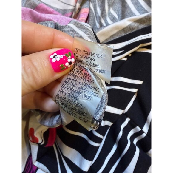 Y2K Peter Nygard Slinky Blouse Zebra Print Long Sleeve Top Lady Design S/M - Picture 8 of 8